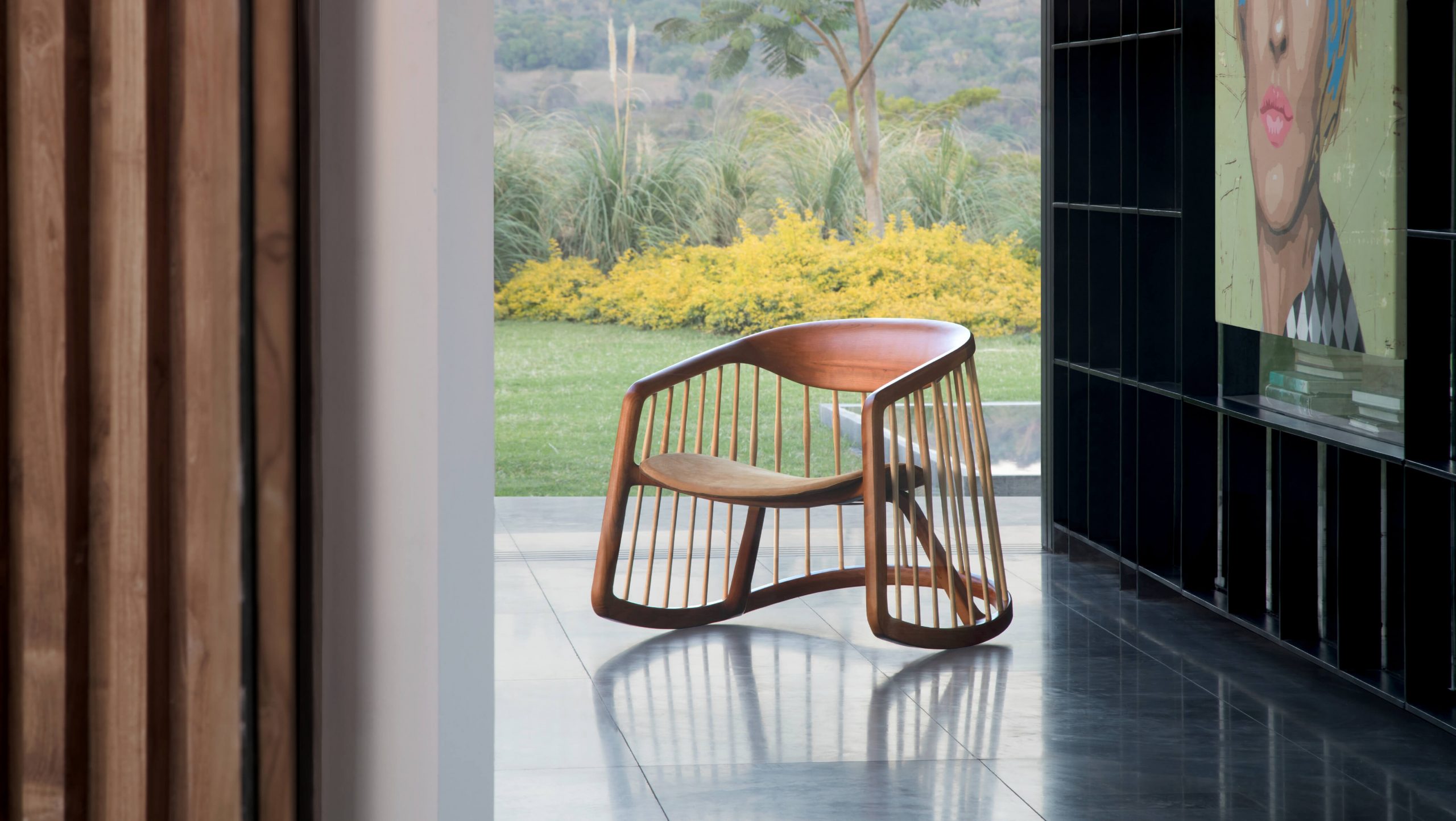 Harper wooden rocking chair